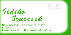 ildiko szurcsik business card
